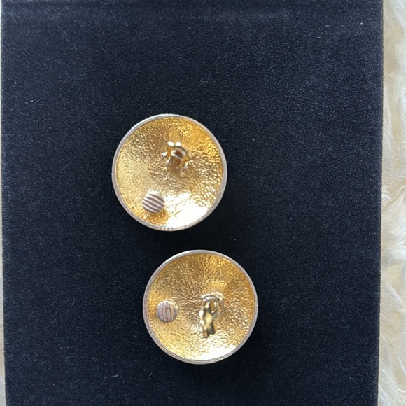 Vintage  18k Gold Plated Givenchy Earrings- 1990s - Picture 5 of 9
